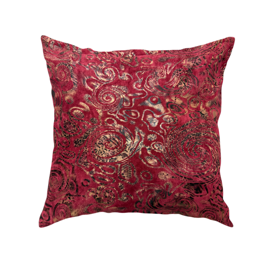 Embossed Velvet Throw Filled Cushion