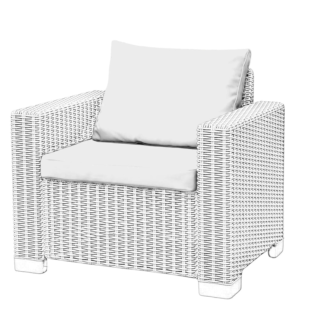Keter Allibert California Armchair Cushion Pad with Pillow