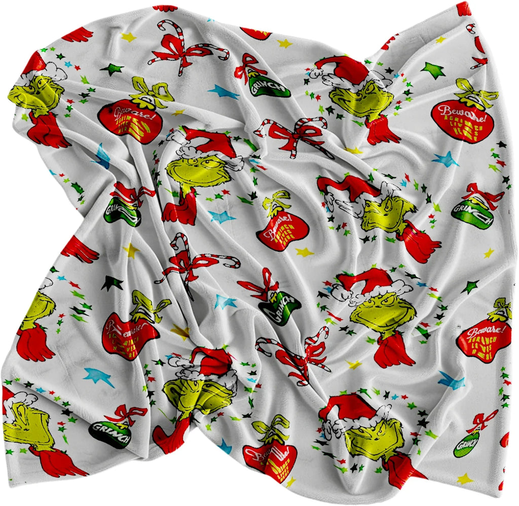 The Grinch Throw Blanket Fur Fleece Throw