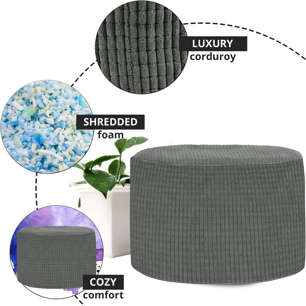 Oval Shape Foot Rest Stool Pouffe Footstools