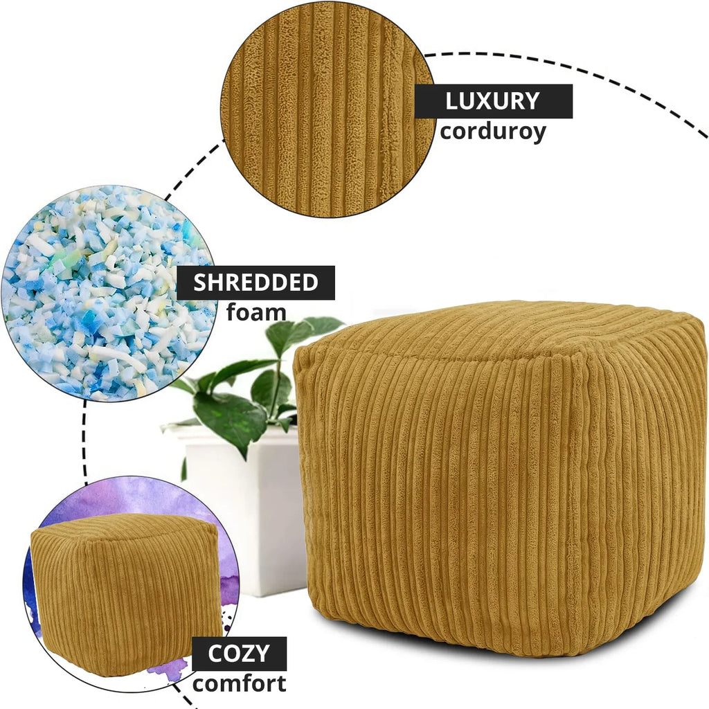 Square Shape Foot Rest Stool Pouffe Footstools