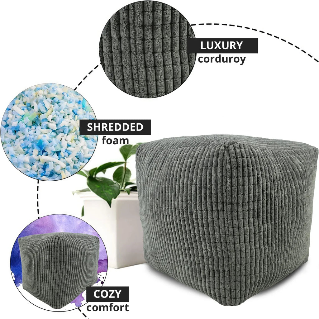 Square Shape Foot Rest Stool Pouffe Footstools