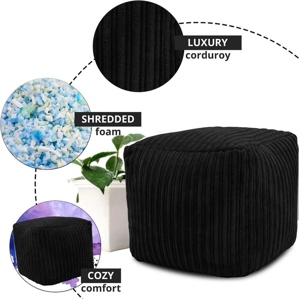 Square Shape Foot Rest Stool Pouffe Footstools