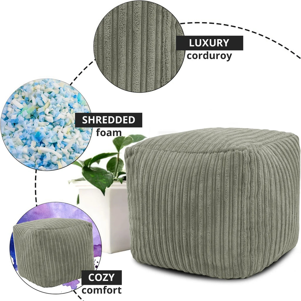 Square Shape Foot Rest Stool Pouffe Footstools