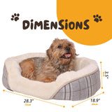 Soft Plush Faux Fur Dog Bed - Reversible Design