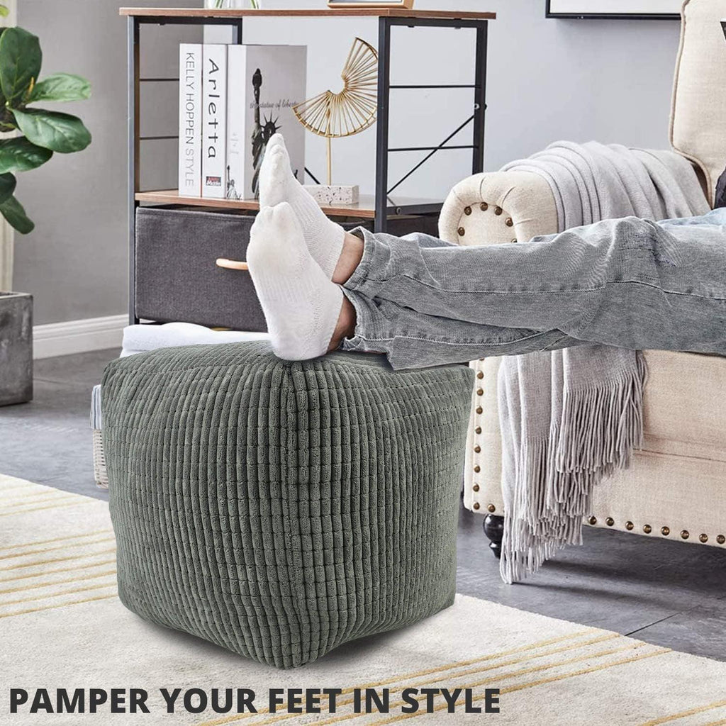 Square Shape Foot Rest Stool Pouffe Footstools