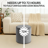 Velvet Bean Bag Round Shape Pouffe Foot Rest