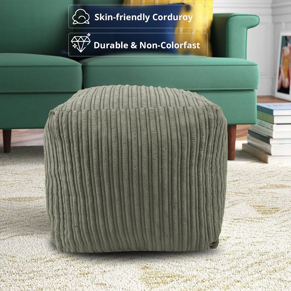 Square Shape Foot Rest Stool Pouffe Footstools