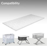 Baby Toddler Travel Cot Bed Mattress Anti Allergy Waterproof With Removable Quilted Washable Cover