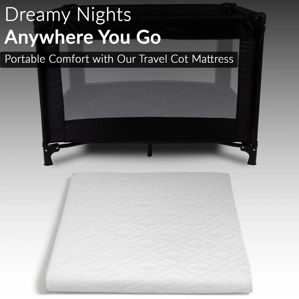 Baby Toddler Travel Cot Mattress  Anti Allergy Breathable