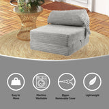 Jumbo Cord Z bed With Pillow Chair Bed Sofa