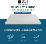 Memory Foam Mattress Toppers with Cool Max Cover