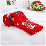 Christmas A Weinerful Life Fleece Throw Blanket