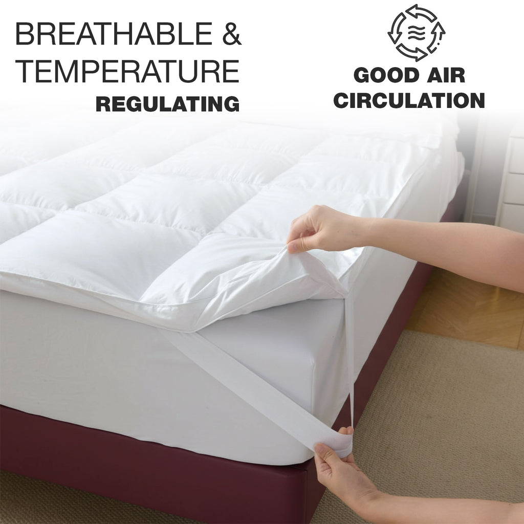 Goose Down Feather Mattress Topper 5cm Depth