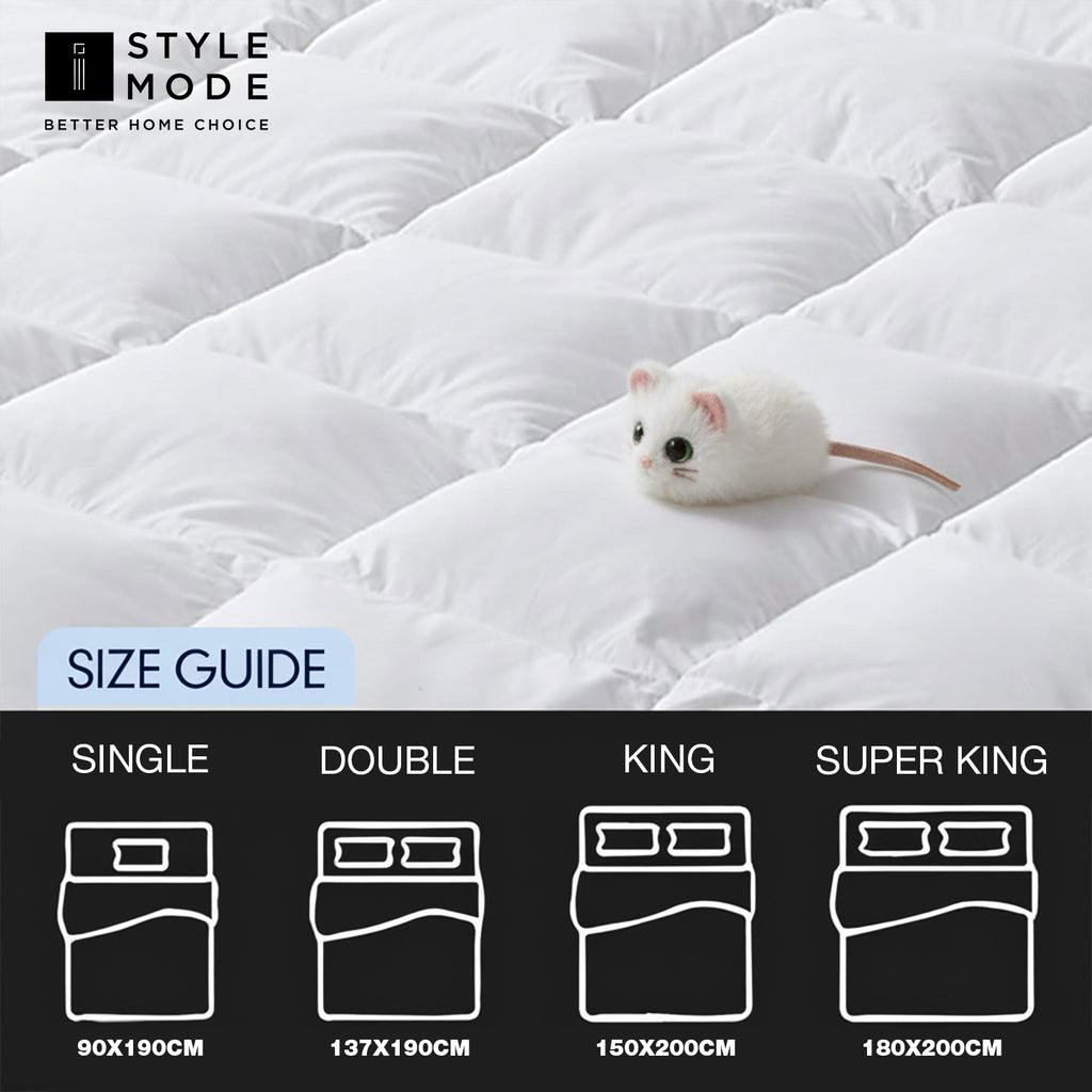 Goose Down Feather Mattress Topper 5cm Depth