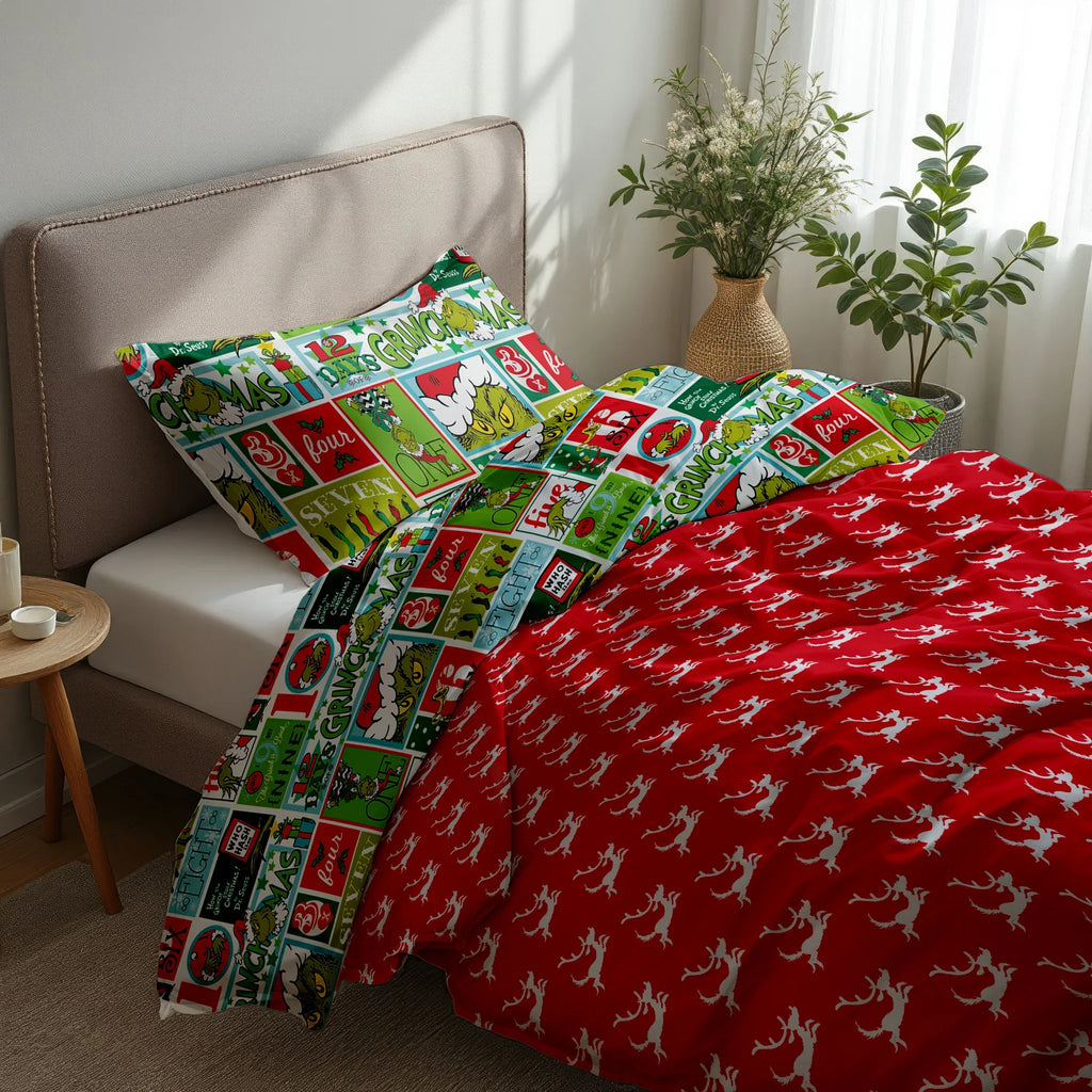 The Grinch Dr. Seuss  Christmas Microfibre Duvet Cover