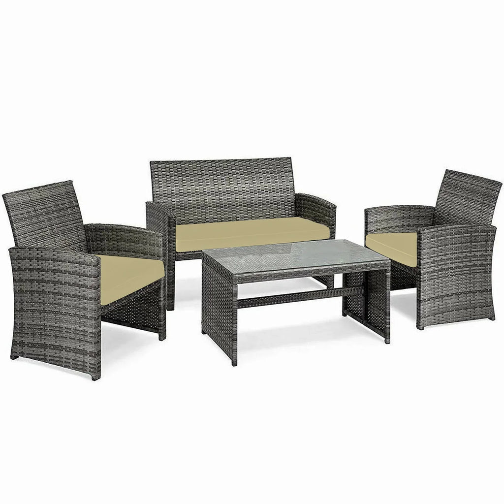 Replacement 3 Pieces Cushion Set For Rattan Chairs