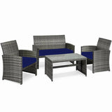 Replacement 3 Pieces Cushion Set For Rattan Chairs