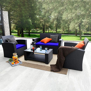 Replacement 3 Pieces Cushion Set For Rattan Chairs
