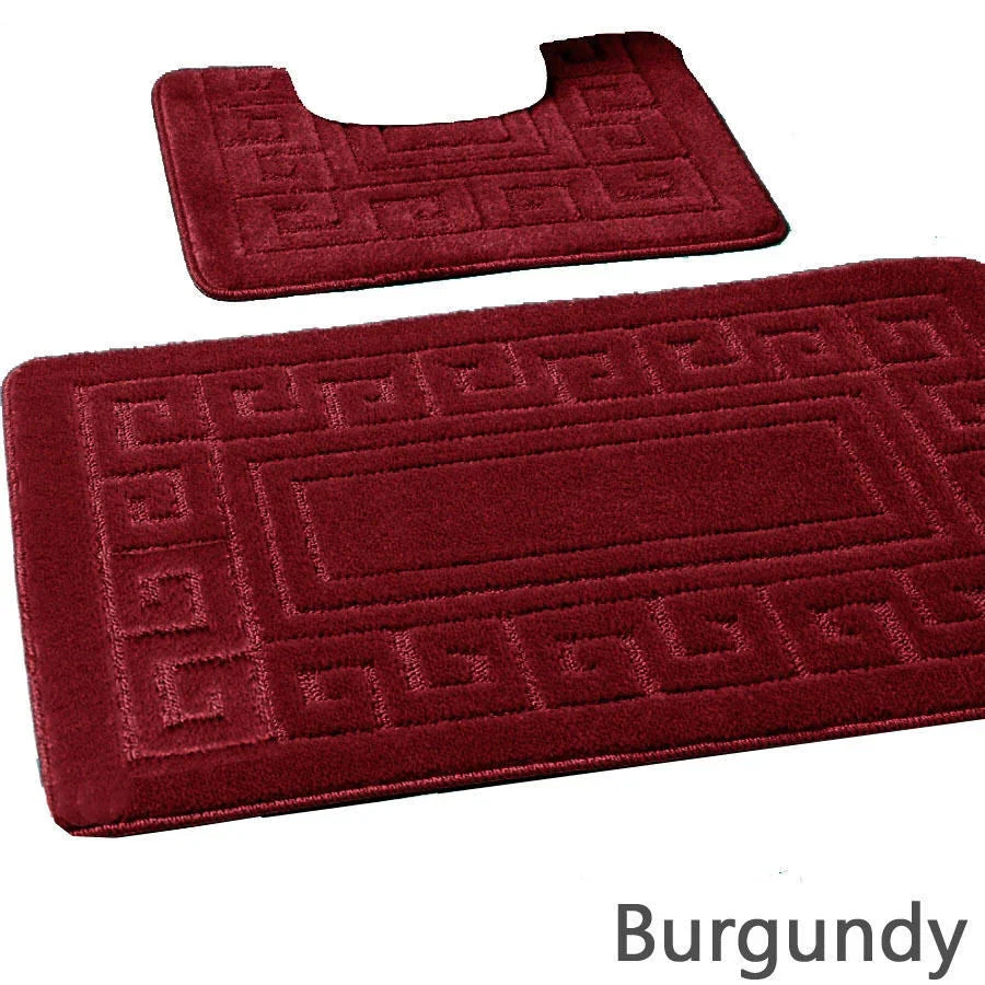 Greek Jacquard Bath Mat Set