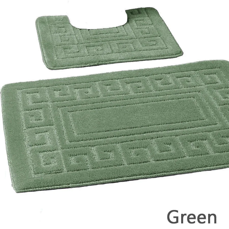 Greek Jacquard Bath Mat Set
