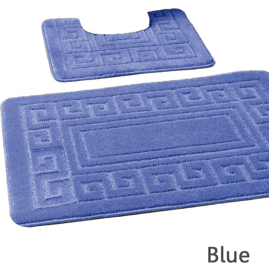 Greek Jacquard Bath Mat Set
