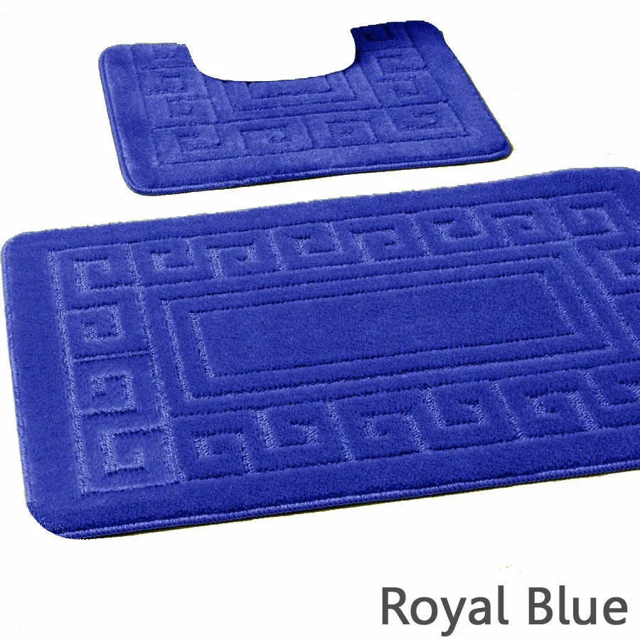 Greek Jacquard Bath Mat Set