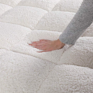 Sheepskin Sherpa Fleece Mattress Topper