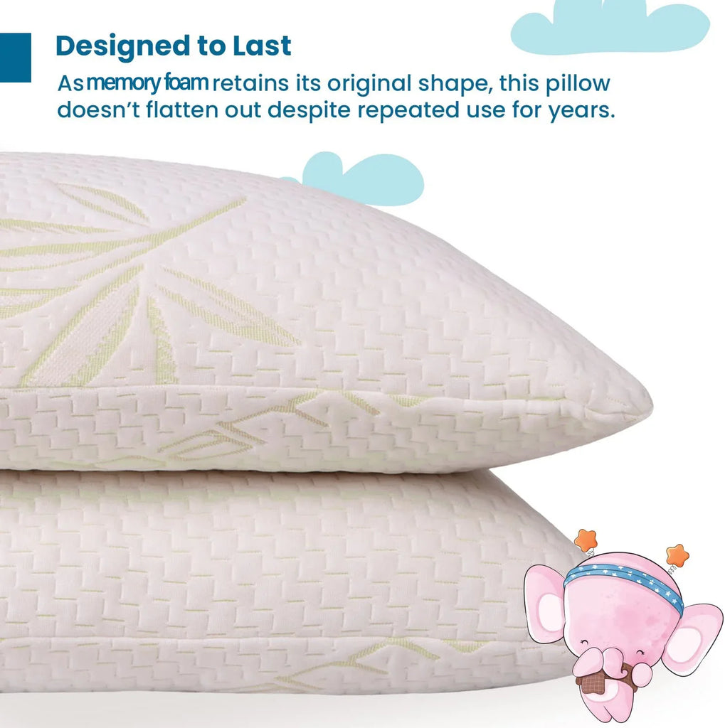 Bamboo Memory Foam Cot Pillows