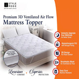 Microfiber Mattress Topper 5cm Ultra Soft Air-Flow Mattress