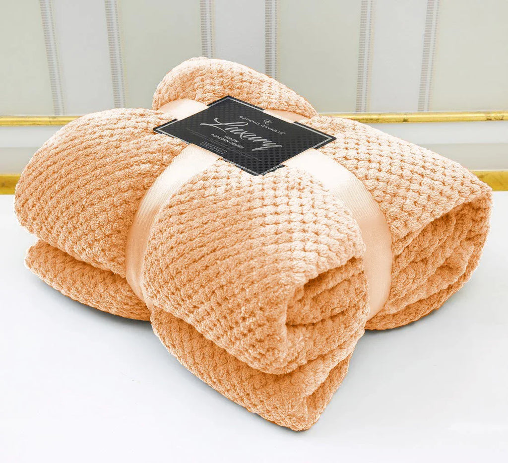 Popcorn Throws Fleece Blankets