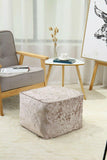 Crush Velvet Bean Bag Cube Foot Rest Stool Pouffe Ottoman