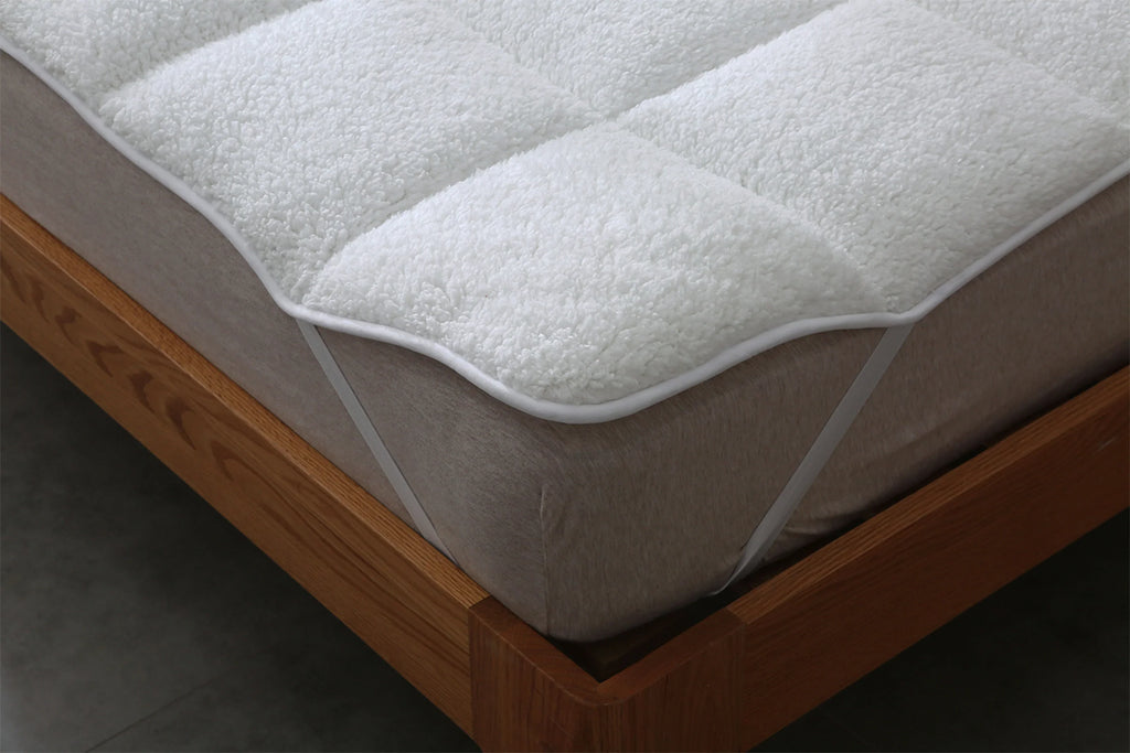 Sheepskin Sherpa Fleece Mattress Topper