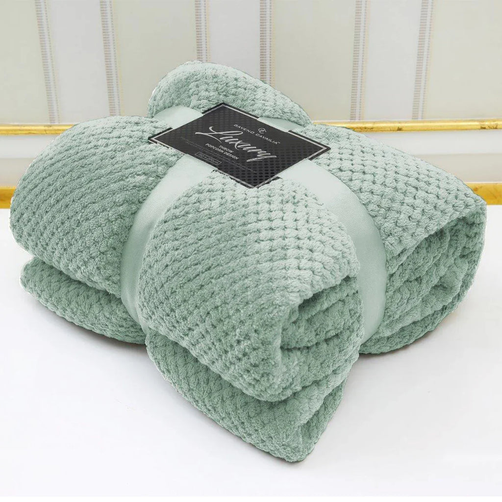 Popcorn Throws Fleece Blankets