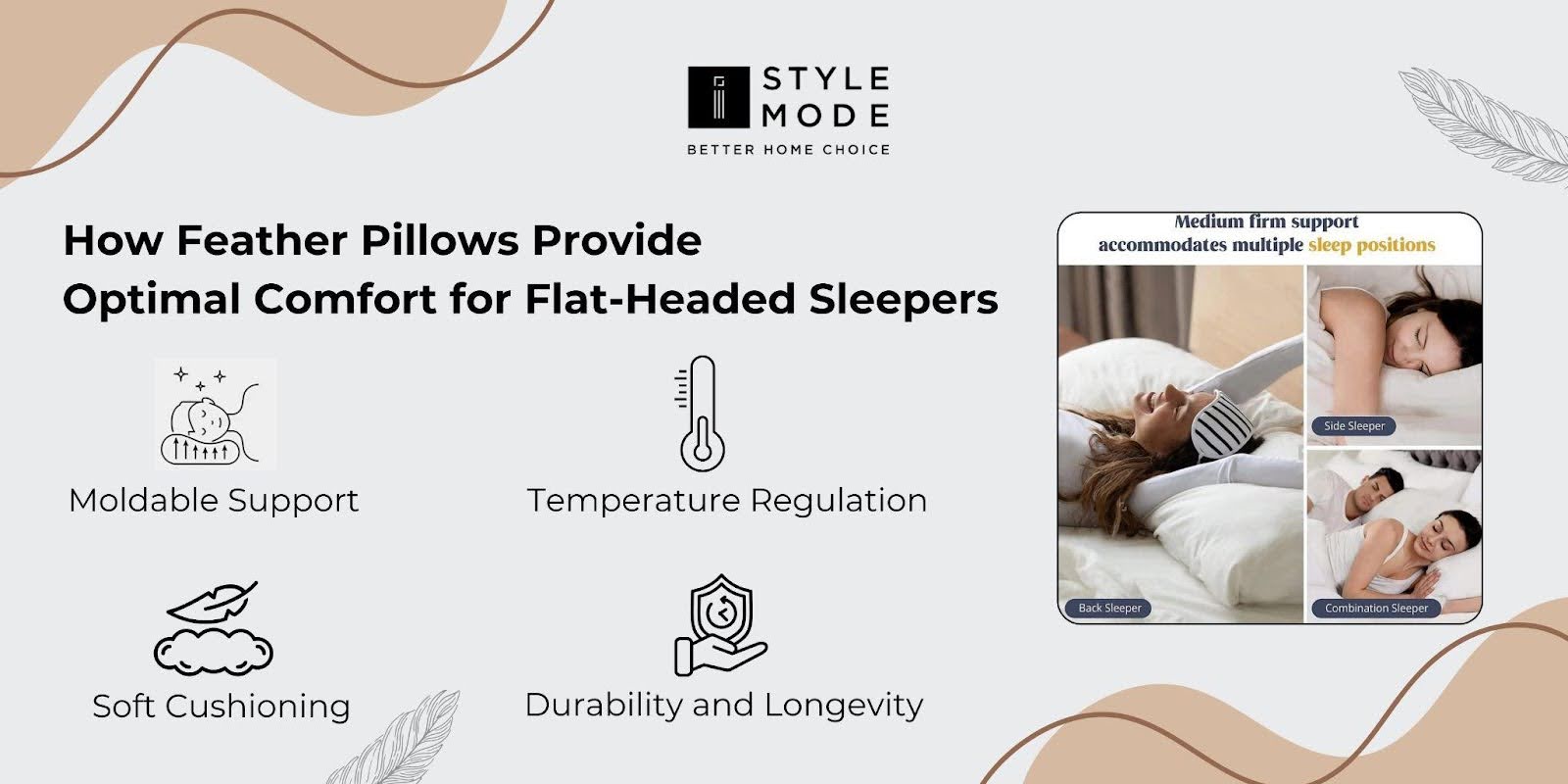 How Feather Pillows Provide Optimal Comfort for Flat-Headed Sleepers