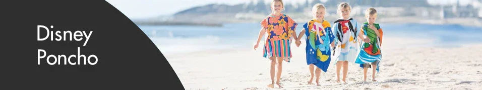 Disney Kids Hooded Ponchos For Bath & Beach