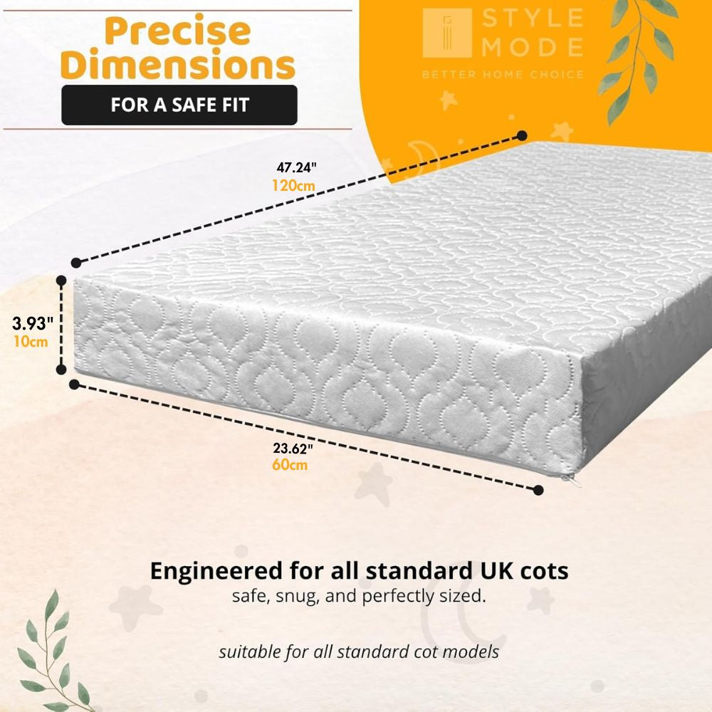 Quilted Waterproof Cot Mattresses 120cm x 60cm