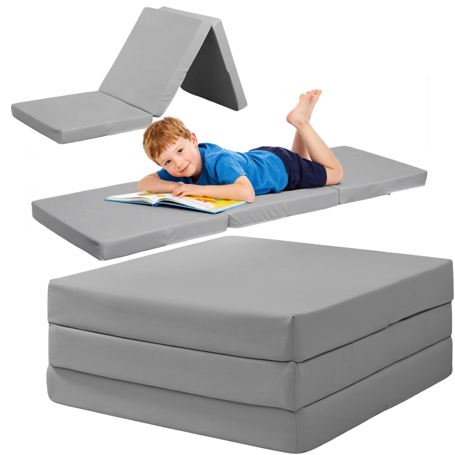 2 in 1 Fold Out Tri-fold Cube Z Bed Mattress