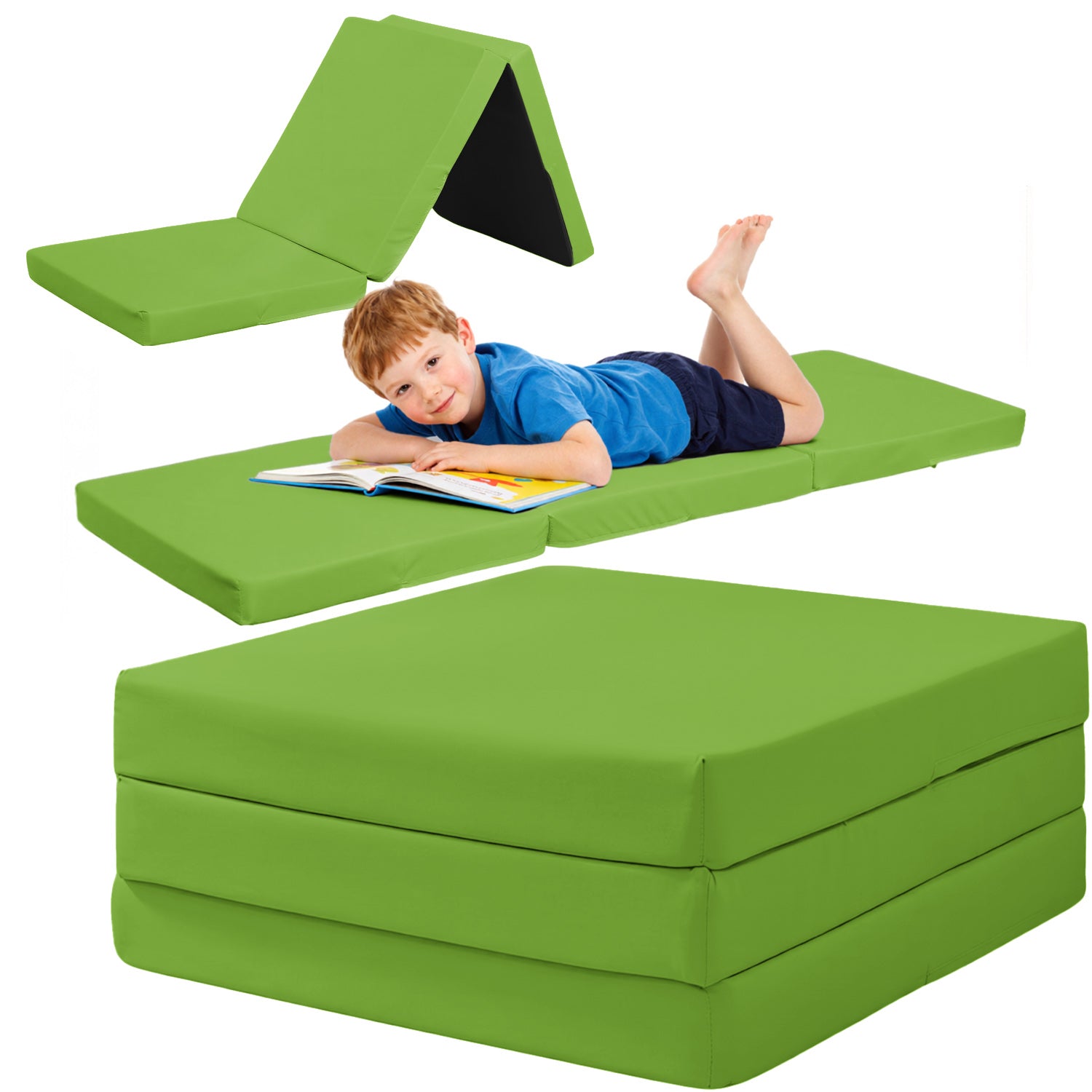 2 in 1 Fold Out Tri-fold Cube Z Bed Mattress