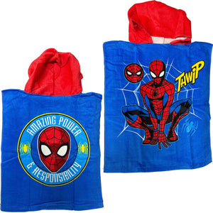 Disney Spider Man Kids Hooded Poncho