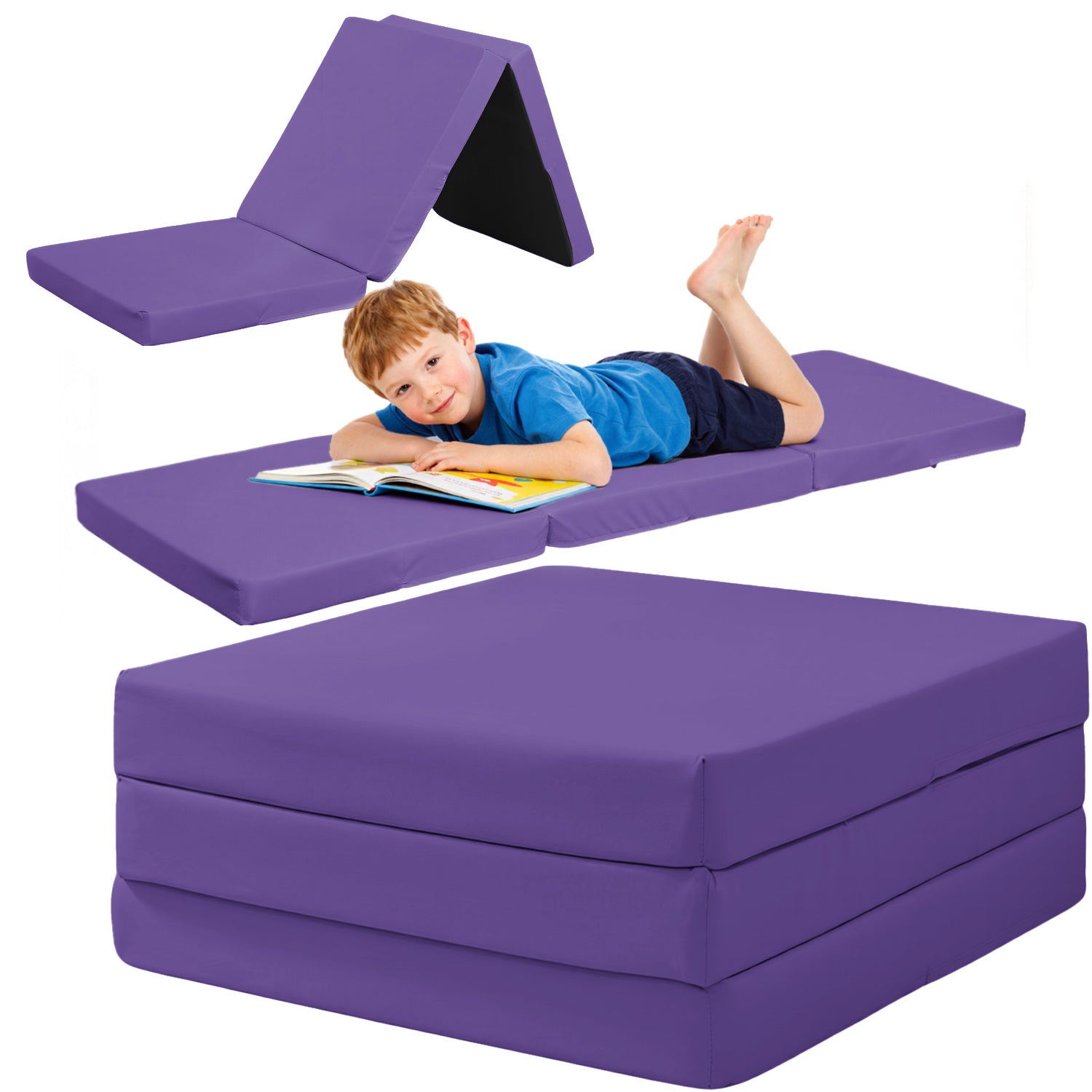 2 in 1 Fold Out Tri-fold Cube Z Bed Mattress