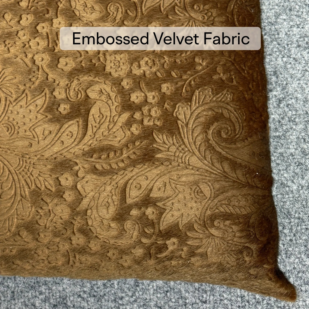 Embossed Velvet Throw Filled Cushion