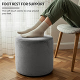 Velvet Bean Bag Round Shape Pouffe Foot Rest