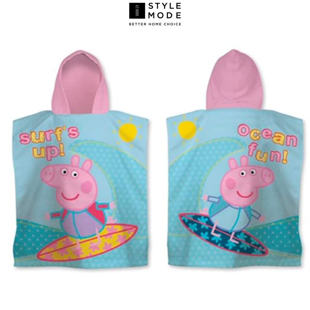 Peppa Pig Kids Hooded Poncho Towel (50cm x 115cm)