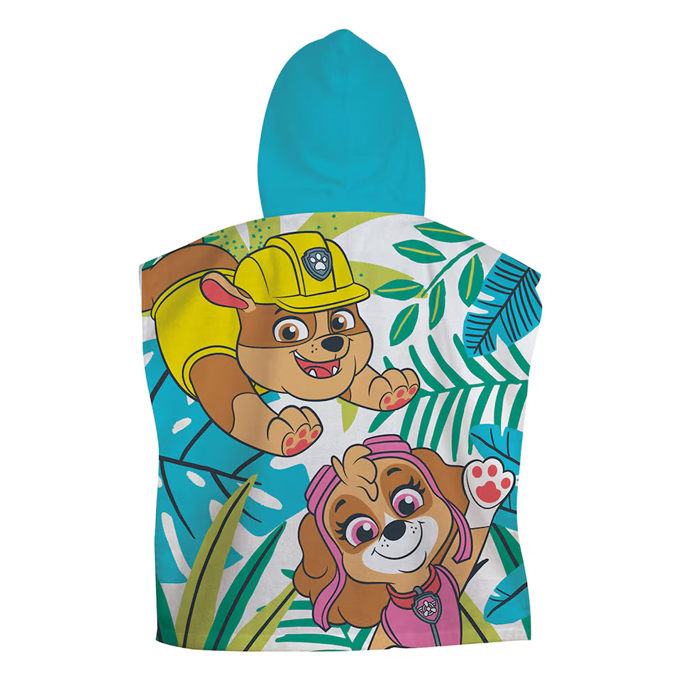 PAW Patrol Jungle Kids Hooded Poncho Towel (50cm x 115cm)