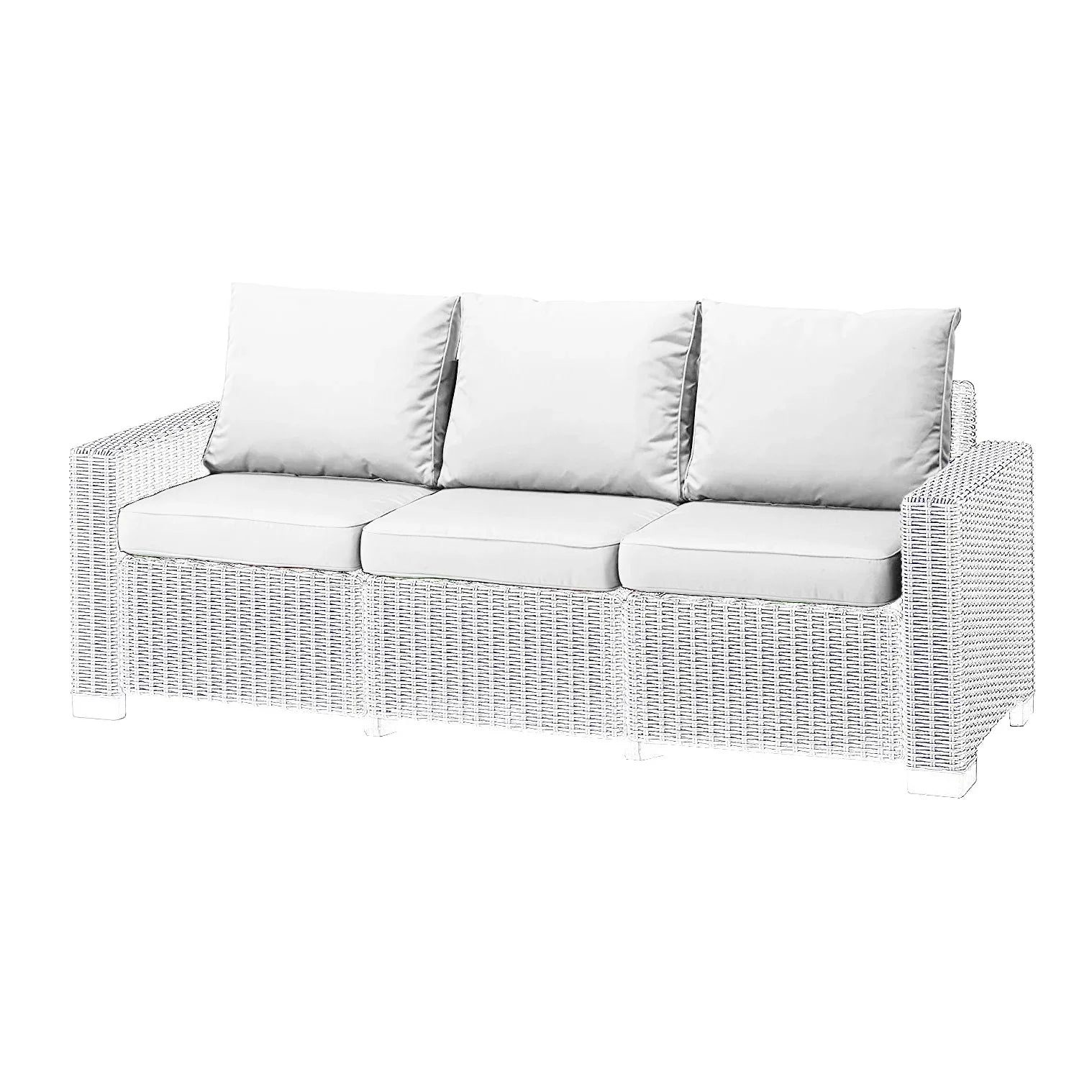 3 Seater Keter Allibert California Cushion Pad with Pillow