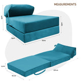 Velvet Single Fold Out Z Bed