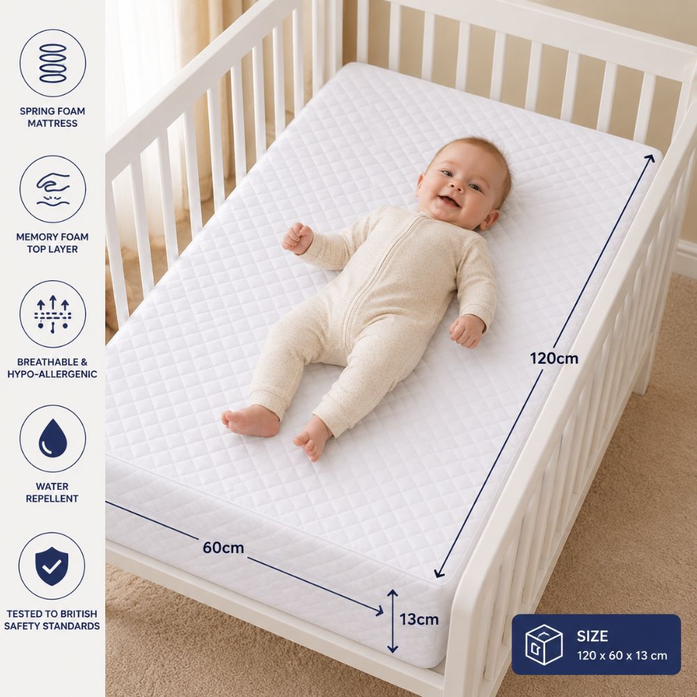 Baby Toddler Spring Foam Mattress