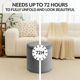 Velvet Bean Bag Round Shape Pouffe Foot Rest