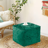 Crush Velvet Bean Bag Cube Foot Rest Stool Pouffe Ottoman